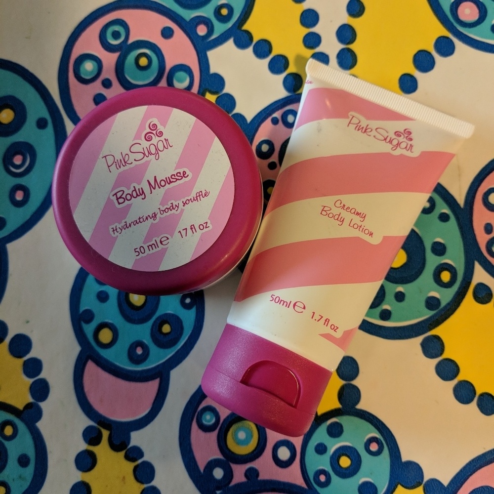 Pink sugar lotion and mousse
